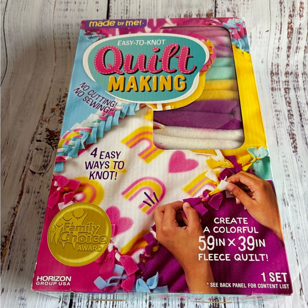 ME Makeover Essentials Fleece Quilt Kit — Pink, Blue, Yellow, Purple